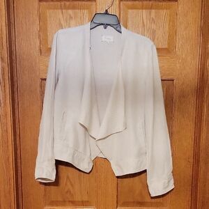 Lou & Grey Cream/Light Tan Linen Jacket